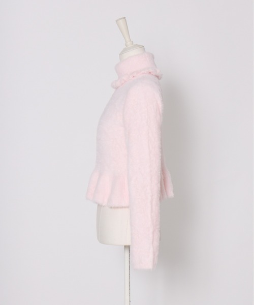 Fiorforte(フィオルフォルテ)の「Shaggy peplum knit(ニット/セーター・レディース・ホワイト/ピンク・FREE)」の11枚目の写真