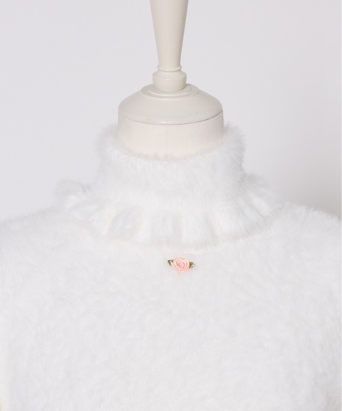 Fiorforte(フィオルフォルテ)の「Shaggy peplum knit(ニット/セーター・レディース・ホワイト/ピンク・FREE)」の17枚目の写真