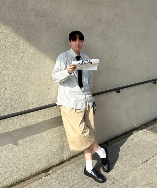 KIJUN MEN(キジュンメンズ)の「Natural Stripe Button Down Shirt Blue(シャツ/ブラウス・メンズ・その他・LARGE/MEDIUM)」の7枚目の写真