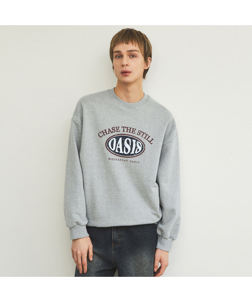 WEDNESDAY OASIS(ウェンズデーオアシス)の「ヴィンテージクラックオアシススウェットシャツ_3カラー(W25-TP03)(スウェット・メンズ・クリーム/ライトグレー/グレー系その他・FREE)」の3枚目の写真