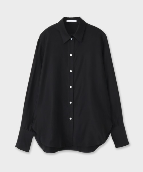 CINOH（チノ）の「SILK CHIC SHIRT（シャツ/ブラウス・レディース・ブラック・38）」の2枚目の写真