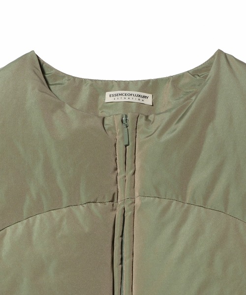 ESTNATION（エストネーション）の「ESSENCEOFLUXURY / ダウンジャケット（ダウンジャケット/コート・レディース・オリーブ/ライトベージュ・36/38）」の4枚目の写真