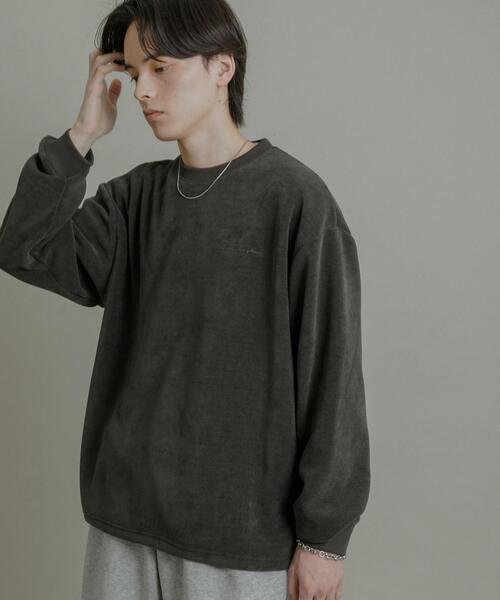 SENSE OF PLACE by URBAN RESEARCH(センスオブプレイスバイアーバンリサーチ)の「ニットフリースクルーネックプルオーバー(ニット/セーター・メンズ・ブラウン/チャコールグレー/ネイビー・MEDIUM/LARGE)」の8枚目の写真