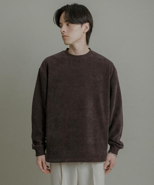 SENSE OF PLACE by URBAN RESEARCH(センスオブプレイスバイアーバンリサーチ)の「ニットフリースクルーネックプルオーバー(ニット/セーター・メンズ・ブラウン/チャコールグレー/ネイビー・MEDIUM/LARGE)」の22枚目の写真