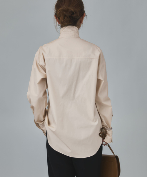 VERMEIL par iena（ヴェルメイユパーイエナ）の「バイアスシャツ（シャツ/ブラウス・レディース・スカイブルー/ベージュ・FREE）」の7枚目の写真