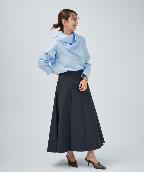 VERMEIL par iena（ヴェルメイユパーイエナ）の「バイアスシャツ（シャツ/ブラウス・レディース・スカイブルー/ベージュ・FREE）」の12枚目の写真