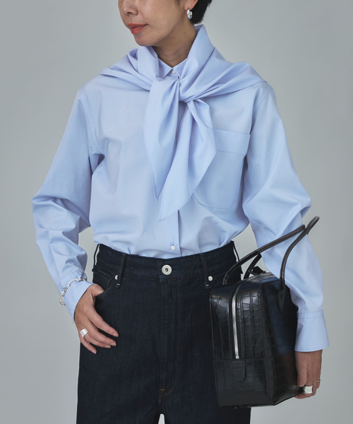 VERMEIL par iena（ヴェルメイユパーイエナ）の「バイアスシャツ（シャツ/ブラウス・レディース・スカイブルー/ベージュ・FREE）」の16枚目の写真