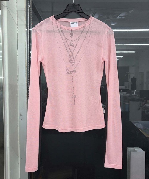 Faux Necklace Tee（Tシャツ/カットソー）｜SCULPTOR（スカルプター