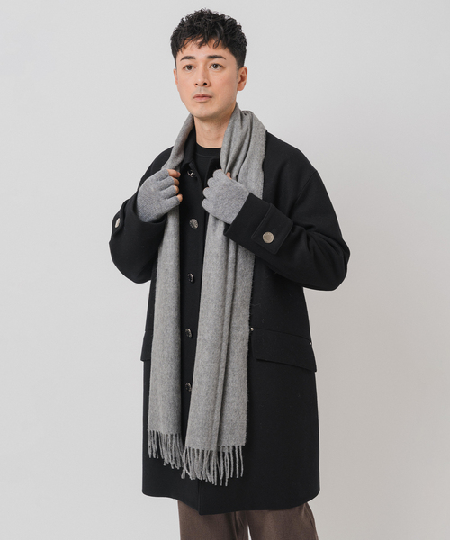EDIFICE（エディフィス）の「MAGNIBERG（マグニバーグ）Honey scarf（マフラー・メンズ・チャコールグレー/ライトグレー/ブラック/レッド・FREE）」の7枚目の写真