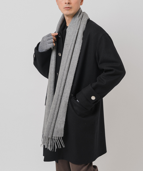 EDIFICE（エディフィス）の「MAGNIBERG（マグニバーグ）Honey scarf（マフラー・メンズ・チャコールグレー/ライトグレー/ブラック/レッド・FREE）」の8枚目の写真