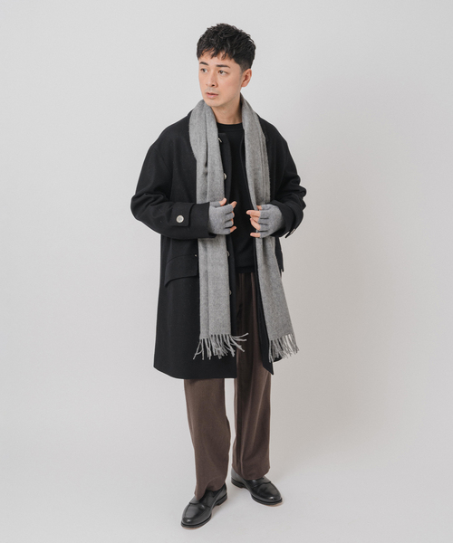 EDIFICE（エディフィス）の「MAGNIBERG（マグニバーグ）Honey scarf（マフラー・メンズ・チャコールグレー/ライトグレー/ブラック/レッド・FREE）」の10枚目の写真