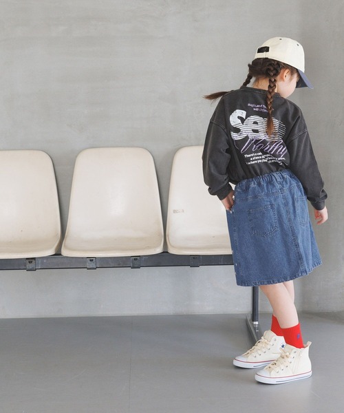 BAYFLOW（ベイフロー）の「[長いシーズン活躍！]SNOWバックプリントTシャツ(KIDS)（Tシャツ/カットソー・キッズ・オフホワイト/チャコール/ラベンダー・110cm/120cm/130cm/140cm/150cm）」の11枚目の写真