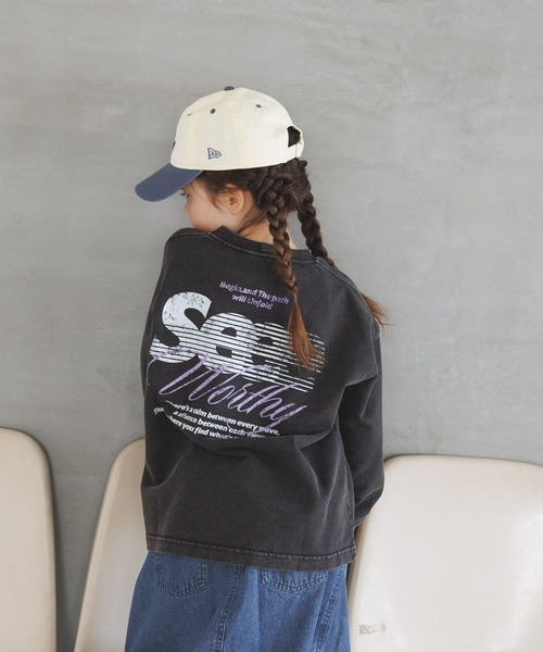 BAYFLOW（ベイフロー）の「[長いシーズン活躍！]SNOWバックプリントTシャツ(KIDS)（Tシャツ/カットソー・キッズ・オフホワイト/チャコール/ラベンダー・110cm/120cm/130cm/140cm/150cm）」の13枚目の写真