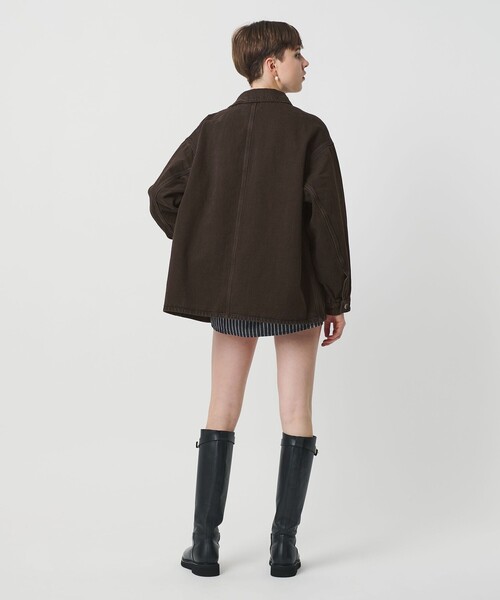 H　BEAUTY&YOUTH UNITED ARROWS（エイチビューティーアンドユースユナイテッドアローズ）の「＜H＞オーバーダイ デニム カバーオール（カバーオール・レディース・パープル/ダークブラウン・S/M）」の5枚目の写真
