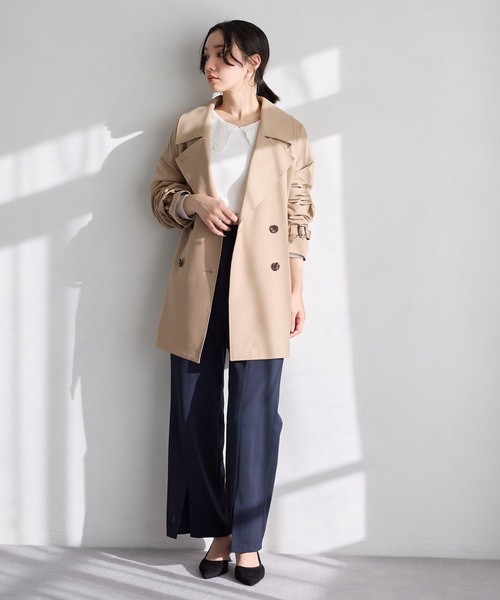 Andemiu(アンデミュウ)の「【セレモニー】フロントスリットハイウエストパンツ636783(スラックス・レディース・ブラック/ネイビー/アイボリー・SMALL/MEDIUM)」の8枚目の写真