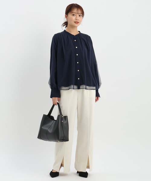 Andemiu(アンデミュウ)の「【セレモニー】フロントスリットハイウエストパンツ636783(スラックス・レディース・ブラック/ネイビー/アイボリー・SMALL/MEDIUM)」の15枚目の写真