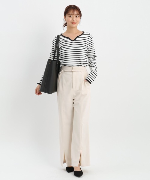 Andemiu(アンデミュウ)の「【セレモニー】フロントスリットハイウエストパンツ636783(スラックス・レディース・ブラック/ネイビー/アイボリー・SMALL/MEDIUM)」の16枚目の写真