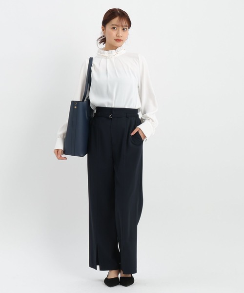 Andemiu(アンデミュウ)の「【セレモニー】フロントスリットハイウエストパンツ636783(スラックス・レディース・ブラック/ネイビー/アイボリー・SMALL/MEDIUM)」の18枚目の写真