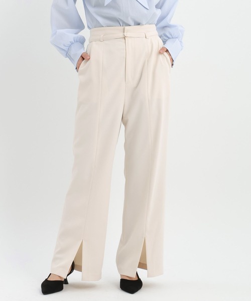 Andemiu(アンデミュウ)の「【セレモニー】フロントスリットハイウエストパンツ636783(スラックス・レディース・ブラック/ネイビー/アイボリー・SMALL/MEDIUM)」の19枚目の写真