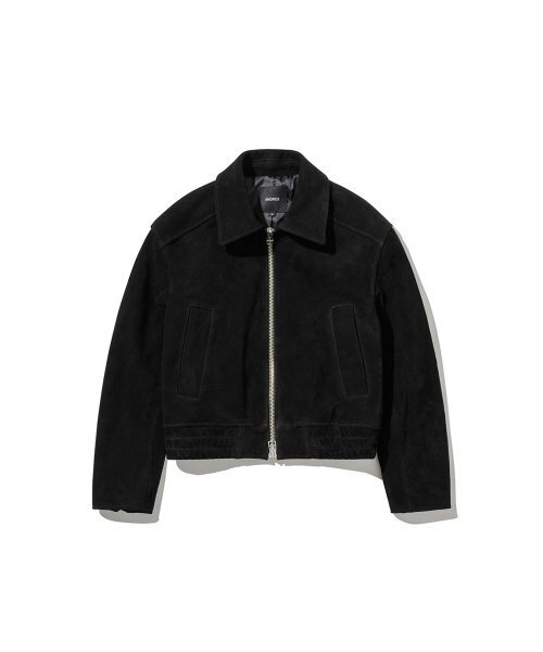 ANDROS(アンドロス)の「Cropped Suede Jacket (Black)(ライダースジャケット・レディース・その他・SMALL/MEDIUM)」の2枚目の写真
