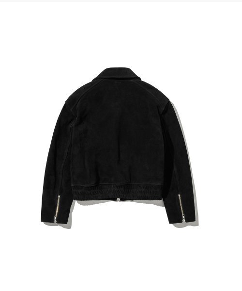 ANDROS(アンドロス)の「Cropped Suede Jacket (Black)(ライダースジャケット・レディース・その他・SMALL/MEDIUM)」の3枚目の写真