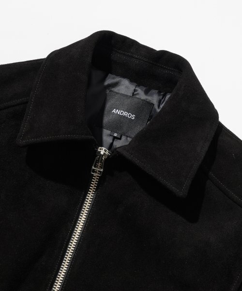 ANDROS(アンドロス)の「Cropped Suede Jacket (Black)(ライダースジャケット・レディース・その他・SMALL/MEDIUM)」の4枚目の写真