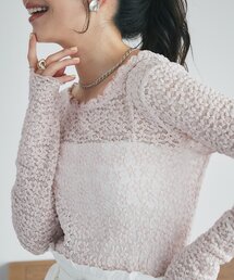 La boutique BonBon | 【miki監修カラー登場！】レースストレッチ前後２WAYプルオーバー(Tシャツ/カットソー)