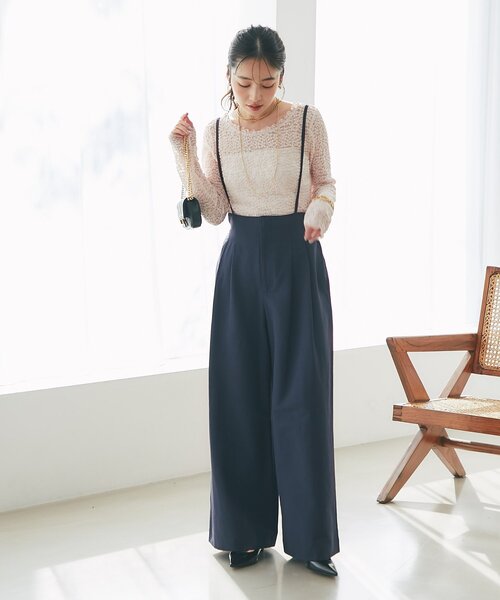 La boutique BonBon(ラブティックボンボン)の「【miki監修カラー登場】レースストレッチ前後2WAYプルオーバー(Tシャツ/カットソー・レディース・オフホワイト/ブラック/ピンク/バイオレット・FREE)」の13枚目の写真