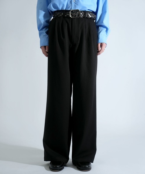 Starting Over（スターティングオーバー）の「two tuck baggy trousers/ツータック バギー トラウザー タックワイドパンツ（スラックス・メンズ・チャコールグレー/ブラック/グレー系その他・M/L）」の18枚目の写真