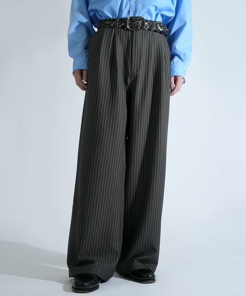 Starting Over(スターティングオーバー)の「two tuck baggy trousers/ツータック バギー トラウザー タックワイドパンツ(スラックス・メンズ・チャコールグレー/ブラック/グレー系その他・M/L)」の19枚目の写真