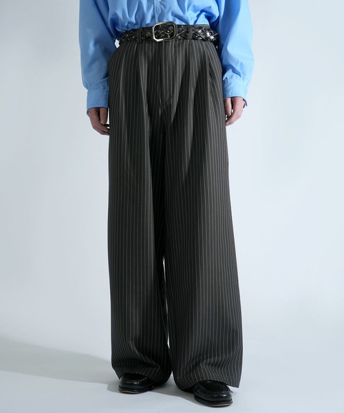 Starting Over（スターティングオーバー）の「two tuck baggy trousers/ツータック バギー トラウザー タックワイドパンツ（スラックス・メンズ・チャコールグレー/ブラック/グレー系その他・M/L）」の22枚目の写真