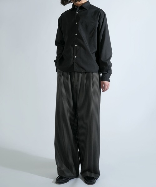 Starting Over（スターティングオーバー）の「two tuck baggy trousers/ツータック バギー トラウザー タックワイドパンツ（スラックス・メンズ・チャコールグレー/ブラック/グレー系その他・M/L）」の21枚目の写真