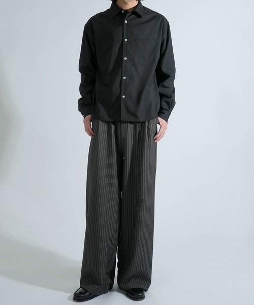 Starting Over（スターティングオーバー）の「two tuck baggy trousers/ツータック バギー トラウザー タックワイドパンツ（スラックス・メンズ・チャコールグレー/ブラック/グレー系その他・M/L）」の19枚目の写真