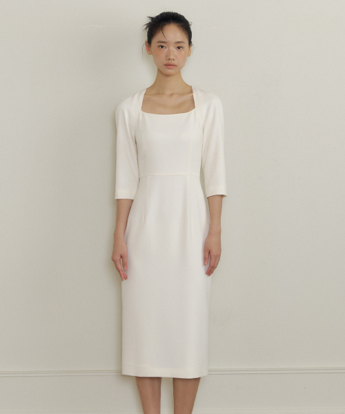 LUCIR ZU(ルシールズ)の「Raglan Square Neck Dress (ivory)(ワンピース・レディース・その他・S/M)」の3枚目の写真