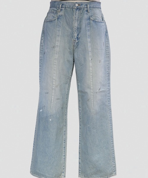 SHINYAKOZUKA(シンヤコヅカ)の「PAINTED ORDINARY CITY STRAIGHT(ISSUE#8)(デニムパンツ・メンズ・インディゴブルー/ブラック・LARGE/MEDIUM/SMALL)」の1枚目の写真