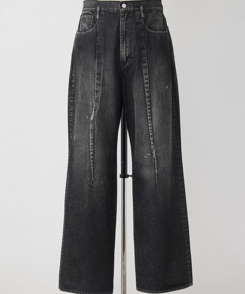 SHINYAKOZUKA(シンヤコヅカ)の「PAINTED ORDINARY CITY STRAIGHT(ISSUE#8)(デニムパンツ・メンズ・インディゴブルー/ブラック・LARGE/MEDIUM/SMALL)」の2枚目の写真