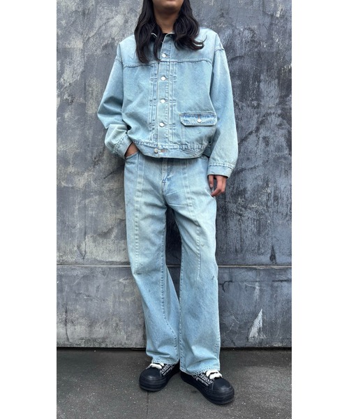 SHINYAKOZUKA(シンヤコヅカ)の「PAINTED ORDINARY CITY STRAIGHT(ISSUE#8)(デニムパンツ・メンズ・インディゴブルー/ブラック・LARGE/MEDIUM/SMALL)」の10枚目の写真