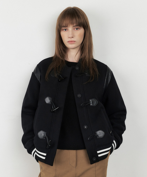 CITYBREEZE(シティブリーズ)の「ウールダッフルバスティジャケット_BLACK(デニムジャケット・レディース・ブラック・FREE)」の1枚目の写真