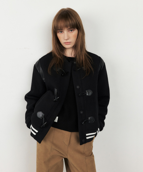 CITYBREEZE(シティブリーズ)の「ウールダッフルバスティジャケット_BLACK(デニムジャケット・レディース・ブラック・FREE)」の3枚目の写真