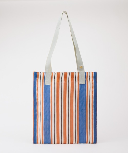 LILA&FLEUR(リラアンドフルール)の「Market Bag(トートバッグ・レディース・ホワイト×ネイビー/ブルー系/マルチ/グリーン×オレンジ/イエロー系/ホワイト×グリーン・ONE SIZE)」の4枚目の写真
