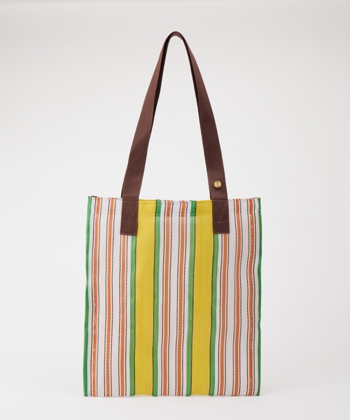 LILA&FLEUR(リラアンドフルール)の「Market Bag(トートバッグ・レディース・ホワイト×ネイビー/ブルー系/マルチ/グリーン×オレンジ/イエロー系/ホワイト×グリーン・ONE SIZE)」の5枚目の写真