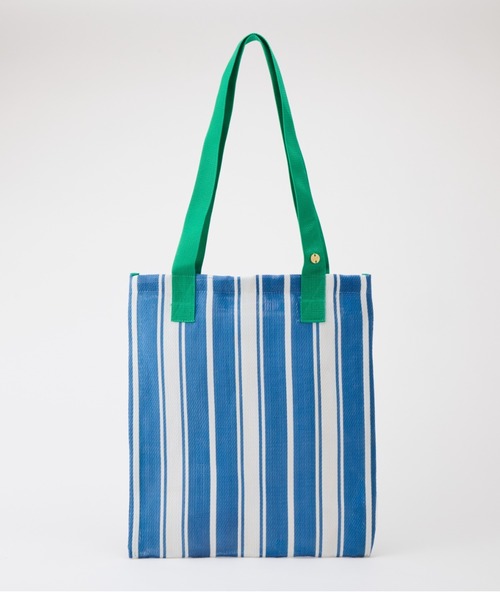 LILA&FLEUR(リラアンドフルール)の「Market Bag(トートバッグ・レディース・ホワイト×ネイビー/ブルー系/マルチ/グリーン×オレンジ/イエロー系/ホワイト×グリーン・ONE SIZE)」の1枚目の写真