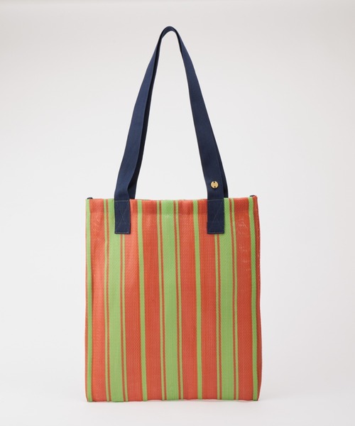 LILA&FLEUR(リラアンドフルール)の「Market Bag(トートバッグ・レディース・ホワイト×ネイビー/ブルー系/マルチ/グリーン×オレンジ/イエロー系/ホワイト×グリーン・ONE SIZE)」の3枚目の写真