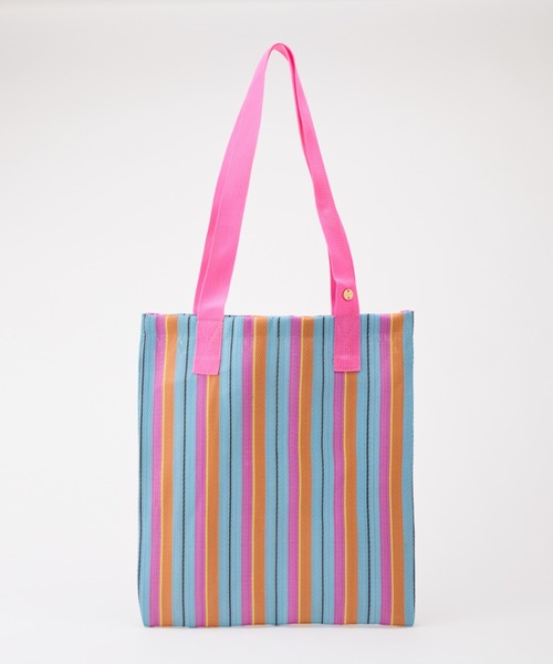 LILA&FLEUR(リラアンドフルール)の「Market Bag(トートバッグ・レディース・ホワイト×ネイビー/ブルー系/マルチ/グリーン×オレンジ/イエロー系/ホワイト×グリーン・ONE SIZE)」の6枚目の写真