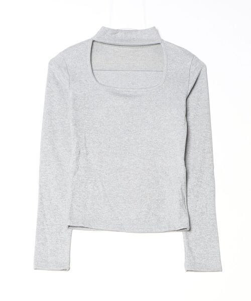 gossip!ロサンゼルス(ゴシップロサンゼルス)の「ネックストラップ スリムフィットトップス(ニット/セーター・レディース・ブラック/ダークグレー/ブラウン/ライトグレー/ホワイト・L/M/S)」の13枚目の写真