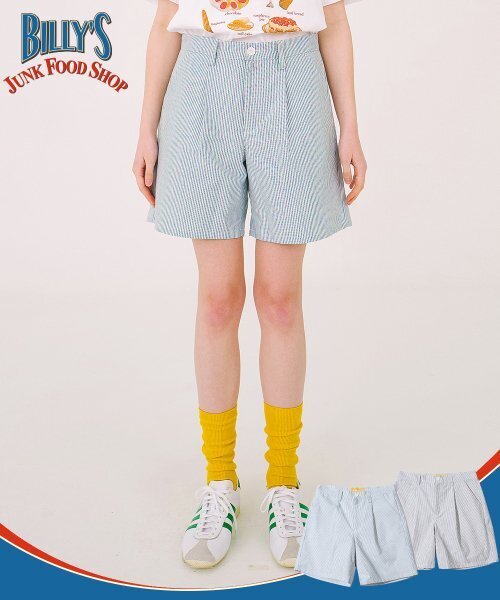 MAINBOOTH(メインブース)の「Billys Oversized Stripe Shorts(GREEN)(その他パンツ・メンズ・その他・1/2/3)」の2枚目の写真