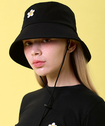 MACKY（マッキー）の「デイジーストリングバケットハット ブラック（ハット）」