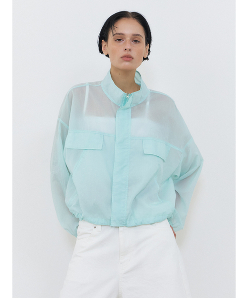 ETMON（エトモン）の「Sheer Wind Jumper, Mint（ナイロンジャケット・レディース・その他・FREE）」の3枚目の写真
