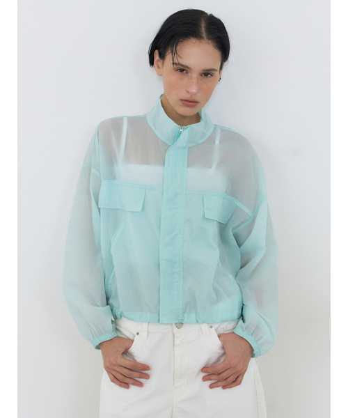 ETMON（エトモン）の「Sheer Wind Jumper, Mint（ナイロンジャケット・レディース・その他・FREE）」の4枚目の写真