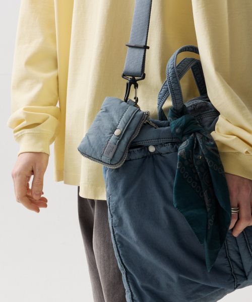 NMR x SWC DYED HALF ZIP WALLET DUSTY BLUE